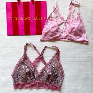 😍 VICTORIA'S SECRET LACE BRALETTES| BUNDLE OF 2 SIZE M 😘